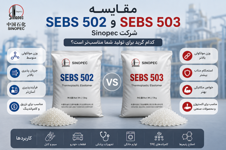 sebs 503 و sebs 502 کدام گرید برای تولید شما مناسب‌تر است؟